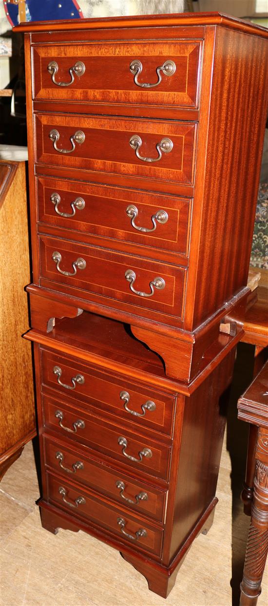 Pair reproduction bedside chests